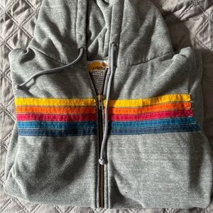 Aviator nation 5 stripe grey hoodie size XXL